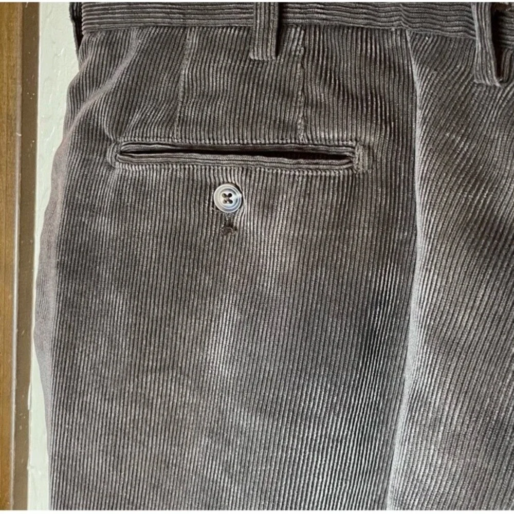 Peter Millar Nanoluxe Brown Corduroy Pants‎ Slacks Size 46 Men's